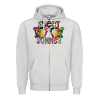 Dove Grey Sweet Summer Zipper Hoodie - CowhideDigitalArt