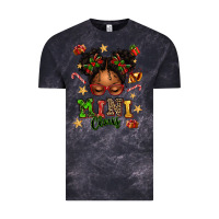 Cloud Black mini claus messy bun Vintage Tee - texasbilliewilder