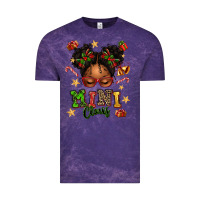 Cloud Purple mini claus messy bun Vintage Tee - texasbilliewilder