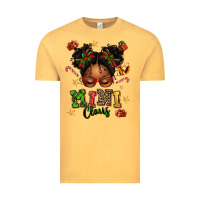 Vintage Mustard mini claus messy bun Vintage Tee - texasbilliewilder