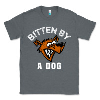 Charcoal Heather bitten by a dog angry dog bite funny gift Classic Tee - lanVoArt