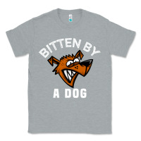 Heather Grey bitten by a dog angry dog bite funny gift Classic Tee - lanVoArt