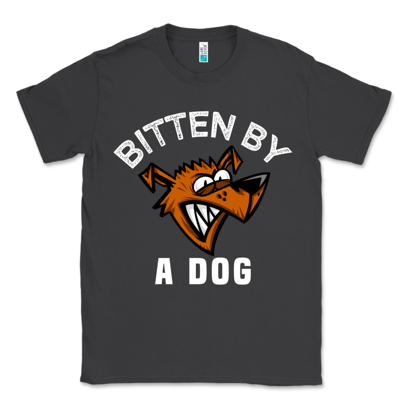 Bitten By A Dog Angry Dog Bite Funny Gift Classic Tee by lanVoArt | Teevron