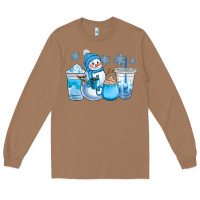 Toasted Coconut winter snowman coffee cups Long Sleeve Tee - CowGirlArtShop
