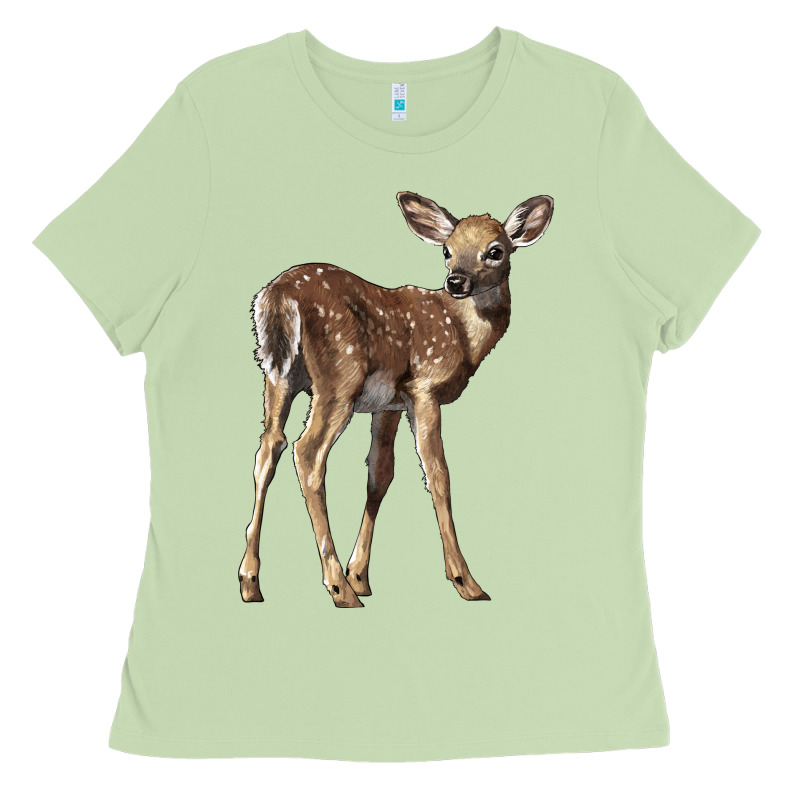 White Tailed Fawn Deer Ladies Tee by LillyAllenDesigns | Teevron