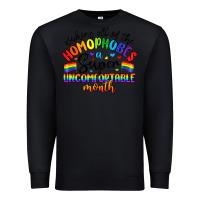 Black wishing all of the homophobes uncomfortable month Premium Sweatshirt - Artiststas