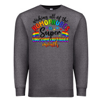 Charcoal Heather wishing all of the homophobes uncomfortable month Premium Sweatshirt - Artiststas