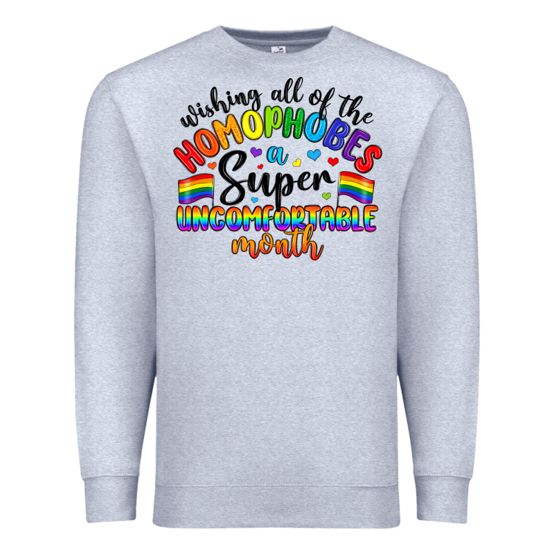 Wishing All Of The Homophobes Uncomfortable Month Premium Sweatshirt by Artiststas | Teevron