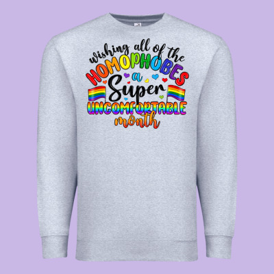 Wishing All Of The Homophobes Uncomfortable Month Premium Sweatshirt Designed By Artiststas