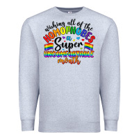 Heather Grey wishing all of the homophobes uncomfortable month Premium Sweatshirt - Artiststas