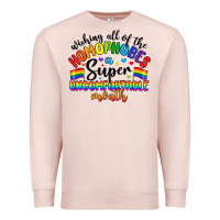 Pale Pink wishing all of the homophobes uncomfortable month Premium Sweatshirt - Artiststas