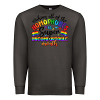 Smoke wishing all of the homophobes uncomfortable month Premium Sweatshirt - Artiststas