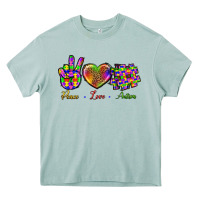 Arona Peace Love Autism Heavy Core Tee - BundleAndBundleShop