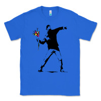 True Royal banksy protester throwing flowers Classic Tee - lanVoArt