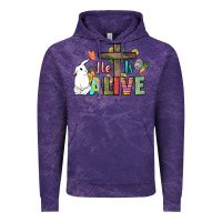 Cloud Purple He is alive Easter Day Vintage Hoodie - HowdyJamesFarm