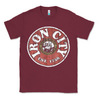 Burgundy vintage retro iron city(beer) proof Classic Tee - lanVoArt