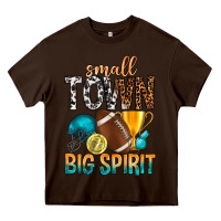 Chocolate Brown Small Town Big Spirit Heavy Core Tee - BundleAndBundleShop