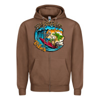 Chestnut Summer Vibes Zipper Hoodie - CowhideDigitalArt