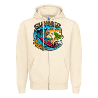 Sandshell Summer Vibes Zipper Hoodie - CowhideDigitalArt