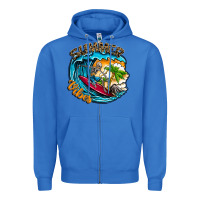 True Royal Summer Vibes Zipper Hoodie - CowhideDigitalArt