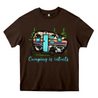 Chocolate Brown camping is intents Heavy Core Tee - JahusDesignShop