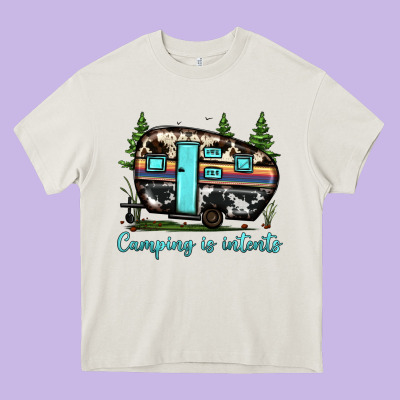 Camping Is Intents Heavy Core Tee Designed By Jahusdesignshop