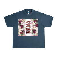 Midnight Navy mother's day nana flowers tumbler tbs Urban Heavy Tee - TumblerDesignByShophia