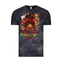 Cloud Black santas favorite pharmacy tech afro messy bun Vintage Tee - texasbilliewilder