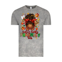 Cloud Rock santas favorite pharmacy tech afro messy bun Vintage Tee - texasbilliewilder