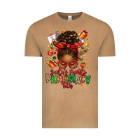 Vintage Camel santas favorite pharmacy tech afro messy bun Vintage Tee - texasbilliewilder