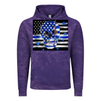 Cloud Purple police flag patriotic skull Vintage Hoodie - TumblerDesignByShophia
