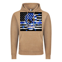 Vintage Coffee police flag patriotic skull Vintage Hoodie - TumblerDesignByShophia