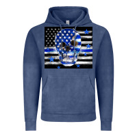 Vintage Denim police flag patriotic skull Vintage Hoodie - TumblerDesignByShophia
