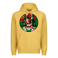 Antique Gold Dancing santa Premium Hoodie - FaDigitalArtStudio