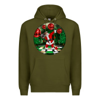 Army Green Dancing santa Premium Hoodie - FaDigitalArtStudio