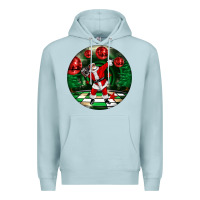 Blue Mist Dancing santa Premium Hoodie - FaDigitalArtStudio