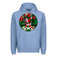 Colony Blue Dancing santa Premium Hoodie - FaDigitalArtStudio