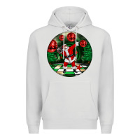 Dove Grey Dancing santa Premium Hoodie - FaDigitalArtStudio