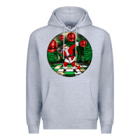 Heather Grey Dancing santa Premium Hoodie - FaDigitalArtStudio
