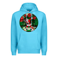 Ocean Blue Dancing santa Premium Hoodie - FaDigitalArtStudio