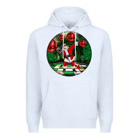 White Dancing santa Premium Hoodie - FaDigitalArtStudio