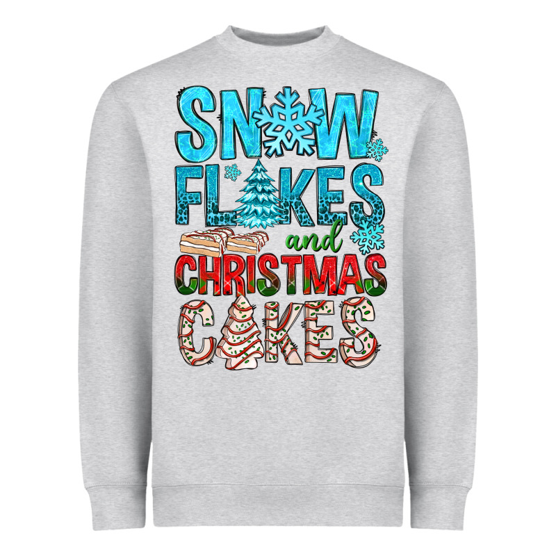 Snow Flakes Aad Christmas Cakes Heavyweight Sweatshirt by BundleAndBundleShop | Teevron