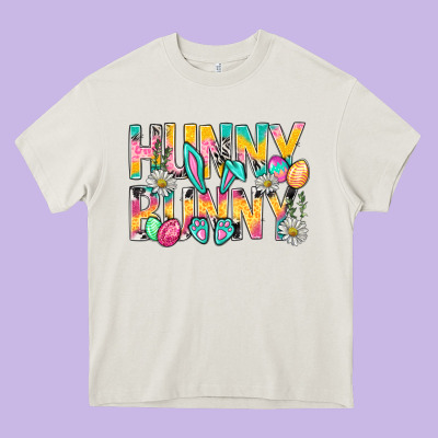 Hunny Bunny Easter Heavy Core Tee Designed By Bundleandbundleshop