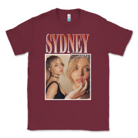 Burgundy sydney sweeney Classic Tee - lanVoArt