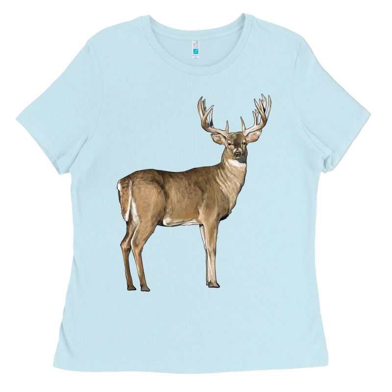 White Tailed Buck Deer Ladies Tee by LillyAllenDesigns | Teevron