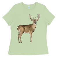 Matcha white tailed buck deer Ladies Tee - LillyAllenDesigns