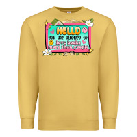 Antique Gold hello you are allowed to love books more than peop Premium Sweatshirt - Artiststas