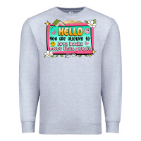 Heather Grey hello you are allowed to love books more than peop Premium Sweatshirt - Artiststas