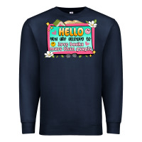 Navy hello you are allowed to love books more than peop Premium Sweatshirt - Artiststas