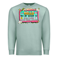 Seafoam hello you are allowed to love books more than peop Premium Sweatshirt - Artiststas